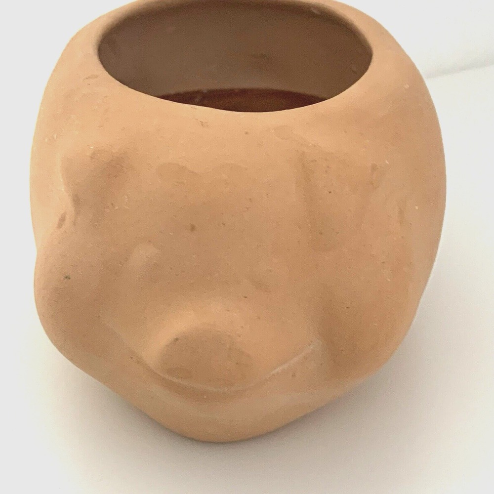 Terracotta Pig Planter Candle Holder Made In Spain 2.25" Tall